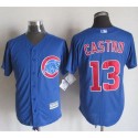 Cubs #13 Starlin Castro Blue New Cool Base Stitched Jersey