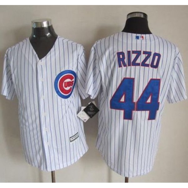 Cubs #44 Anthony Rizzo White Strip New Cool Base Stitched Jersey