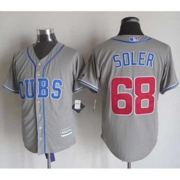 Cubs #68 Jorge Soler Grey Alternate Road New Cool Base Stitched Jersey