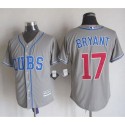 Cubs #17 Kris Bryant Grey Alternate Road New Cool Base Stitched Jersey