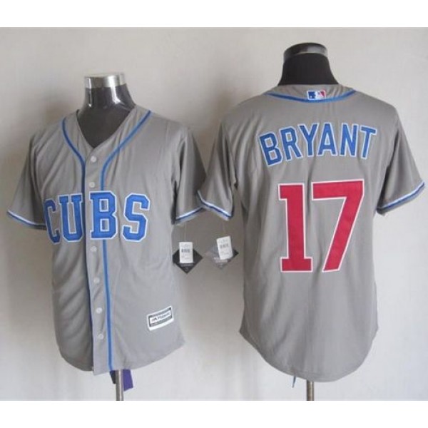 Cubs #17 Kris Bryant Grey Alternate Road New Cool Base Stitched Jersey