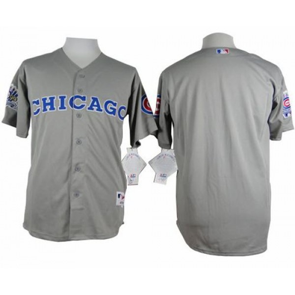 Cubs Blank Grey 1990 Turn Back The Clock Stitched Jersey