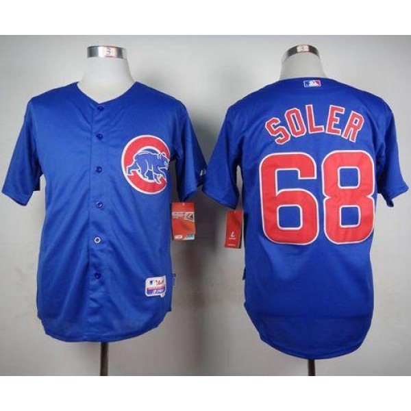 Cubs #68 Jorge Soler Blue Alternate Cool Base Stitched Jersey