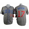 Cubs #17 Kris Bryant Grey Alternate Road Cool Base Stitched Jersey