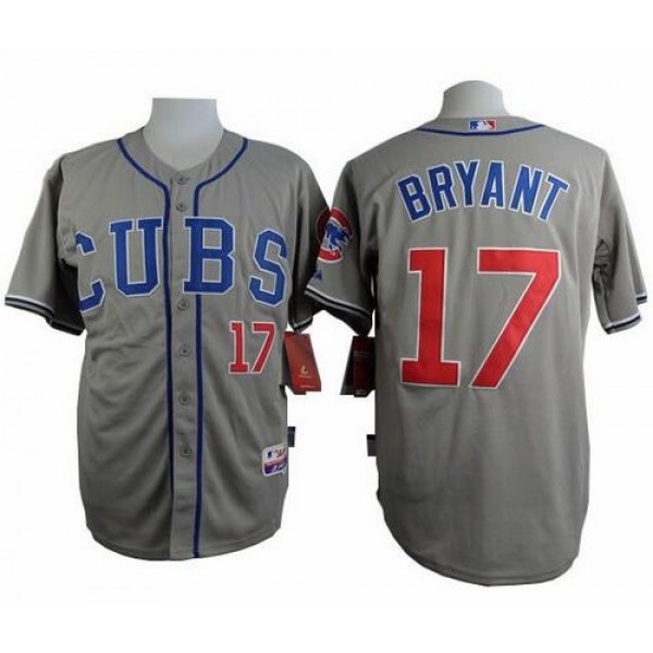 Cubs #17 Kris Bryant Grey Alternate Road Cool Base Stitched Jersey