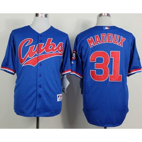 Cubs #31 Greg Maddux Blue 1994 Turn Back The Clock Stitched Jersey