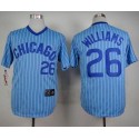 Cubs #26 Billy Williams Blue(White Strip) Cooperstown Throwback Stitched Jersey