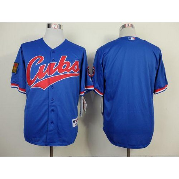 Cubs Blank Blue 1994 Turn Back The Clock Stitched Jersey