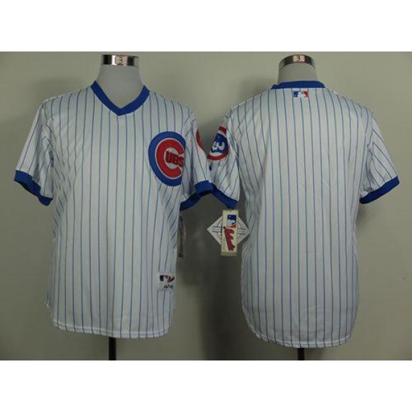 Cubs Blank White 1988 Turn Back The Clock Stitched Jersey
