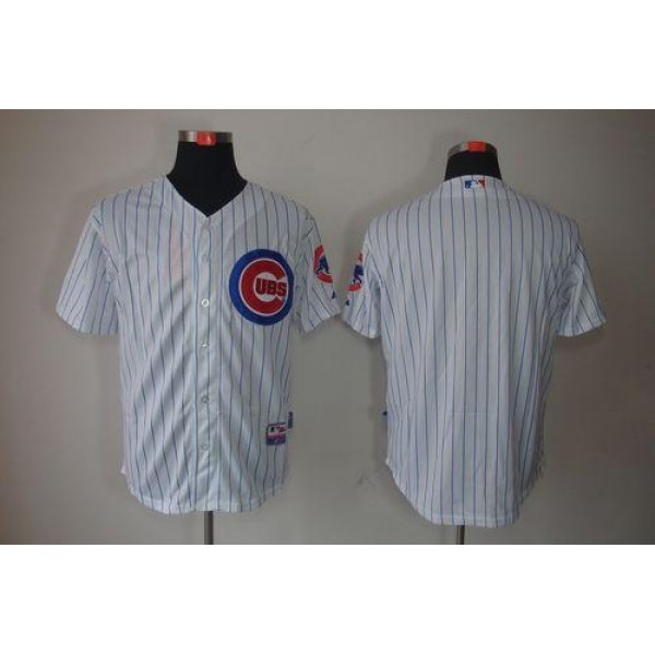 Cubs Blank White Cool Base Stitched Jersey