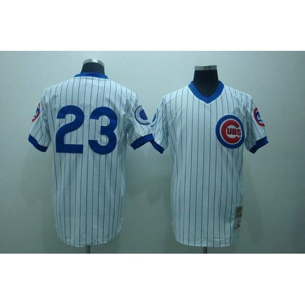 Cubs #23 Ryne Sandberg Stitched White Jersey
