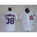 Cubs #38 Carlos Zambrano Stitched White Jersey