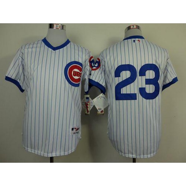 Cubs #23 Ryne Sandberg White 1988 Turn Back The Clock Stitched Jersey
