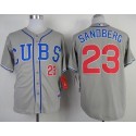 Cubs #23 Ryne Sandberg Grey Alternate Road Cool Base Stitched Jersey