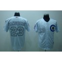 Cubs #23 Ryne Sandberg Stitched 3-Patch White Jersey