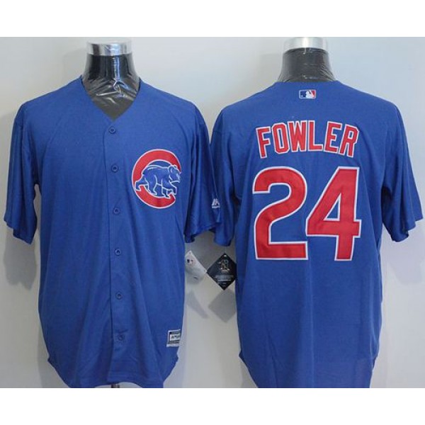 Cubs #24 Dexter Fowler Blue New Cool Base Stitched Jersey