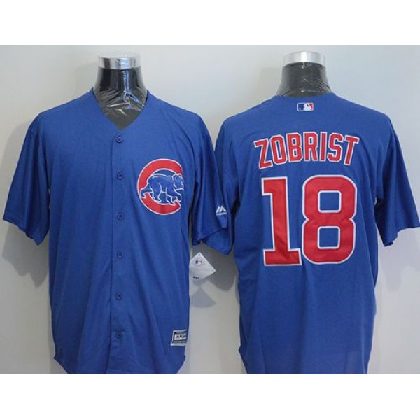 Cubs #18 Ben Zobrist Blue New Cool Base Stitched Jersey