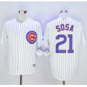 Cubs #21 Sammy Sosa White New Cool Base Stitched Jersey