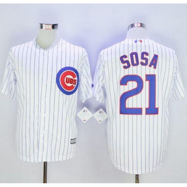 Cubs #21 Sammy Sosa White New Cool Base Stitched Jersey