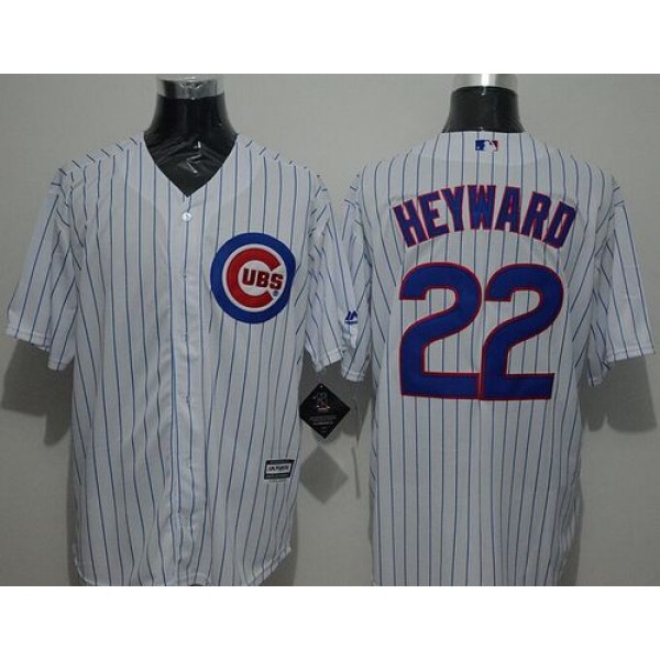 Cubs #22 Jason Heyward White Strip New Cool Base Stitched Jersey