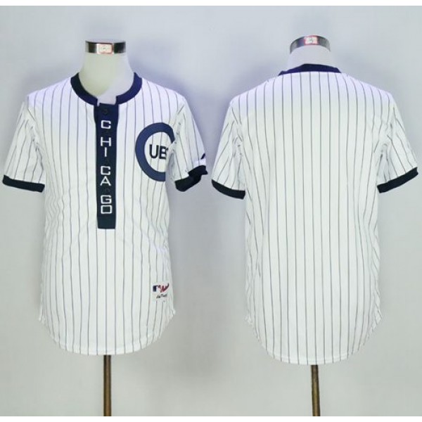Cubs Blank White 1909 Turn Back The Clock Stitched Jersey