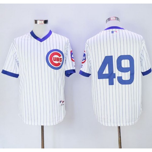 Cubs #49 Jake Arrieta White 1988 Turn Back The Clock Stitched Jersey