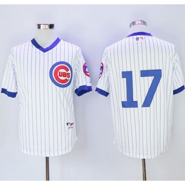 Cubs #17 Kris Bryant White 1988 Turn Back The Clock Stitched Jersey