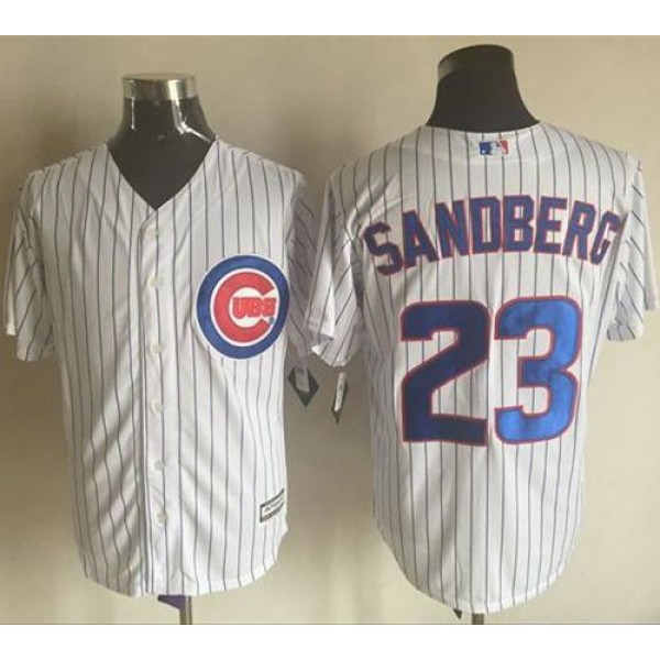 Cubs #23 Ryne Sandberg White New Cool Base Stitched Jersey