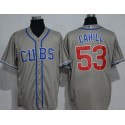 Cubs #53 Trevor Cahill Grey New Cool Base Alternate Road Stitched Jersey