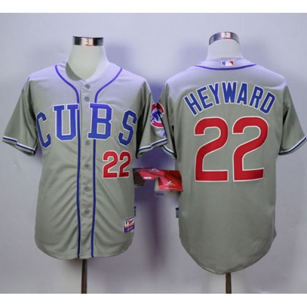 Cubs #22 Jason Heyward Grey Alternate Road Cool Base Stitched Jersey