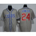 Cubs #24 Dexter Fowler Grey New Cool Base Alternate Road Stitched Jersey
