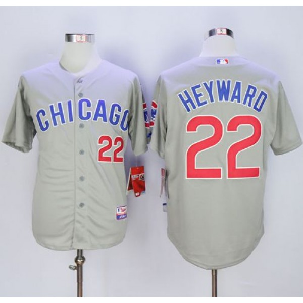 Cubs #22 Jason Heyward Grey Road Cool Base Stitched Jersey