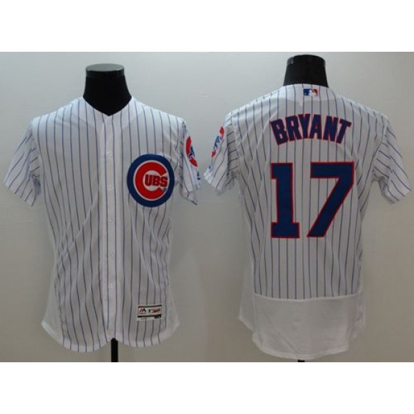 Cubs #17 Kris Bryant White Flexbase Authentic Collection Stitched Jersey