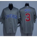 Cubs #3 David Ross Grey New Cool Base Stitched Jersey