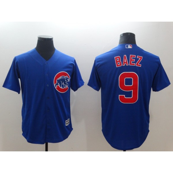 Cubs #9 Javier Baez Royal Throwback Cool Base Stitched Jersey