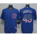 Cubs #49 Jake Arrieta Blue USA Flag Fashion Stitched Jersey