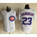 Cubs #23 Ryne Sandberg White Flexbase Authentic Collection Stitched Jersey