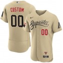 Arizona Diamondbacks Customized 2021 Gold City Connect Flex Base Stitched MLB Jersey