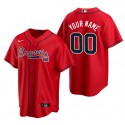 Atlanta Braves Customized Custom Red Cool Base Stitched Jersey