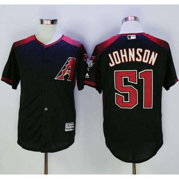 Diamondbacks #51 Randy Johnson Black Brick New Cool Base Stitched Jersey