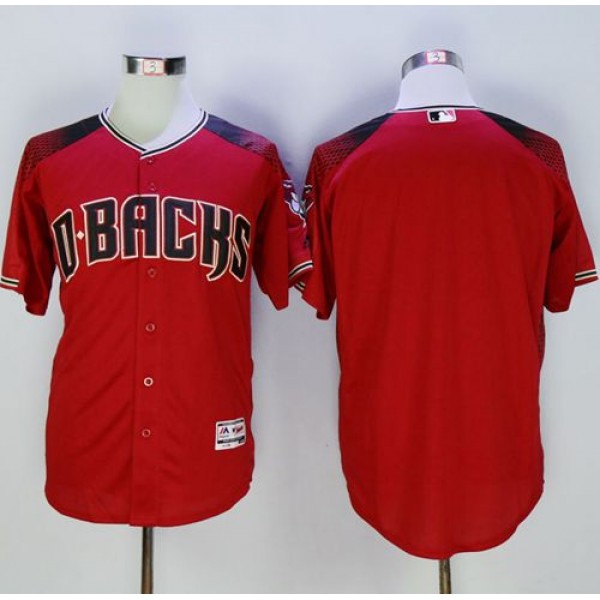 Diamondbacks Blank Red Brick New Cool Base Stitched Jersey