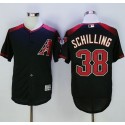 Diamondbacks #38 Curt Schilling Black Brick New Cool Base Stitched Jersey