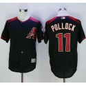 Diamondbacks #11 A. J. Pollock Black Brick New Cool Base Stitched Jersey