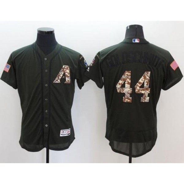 Diamondbacks #44 Paul Goldschmidt Green Flexbase Authentic Collection Salute To Service Stitched Jersey