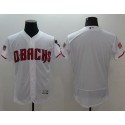 Diamondbacks Blank White Fashion Stars Stripes Flexbase Authentic Stitched Jersey