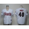 Diamondbacks #40 J.J Putz White Cool Base Stitched Jersey
