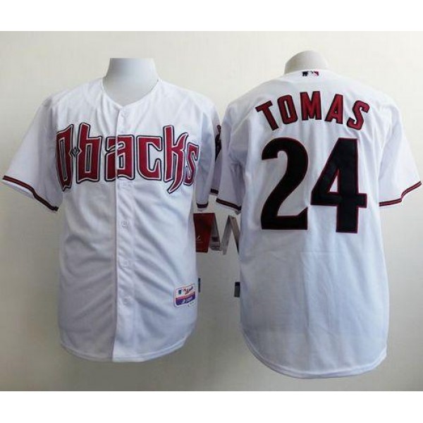 Diamondbacks #24 Yasmany Tomas White Cool Base Stitched Jersey