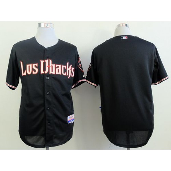 Diamondbacks Blank Black Cool Base Stitched Jersey
