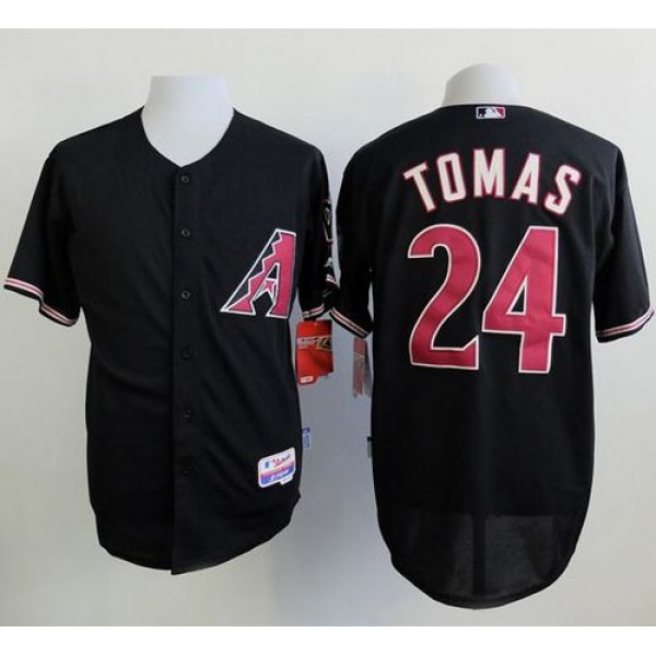 Diamondbacks #24 Yasmany Tomas Black Cool Base Stitched Jersey