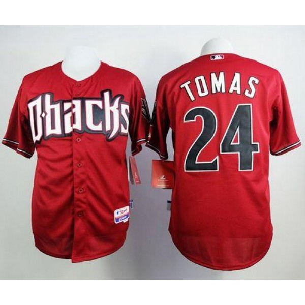 Diamondbacks #24 Yasmany Tomas Red Cool Base Stitched Jersey